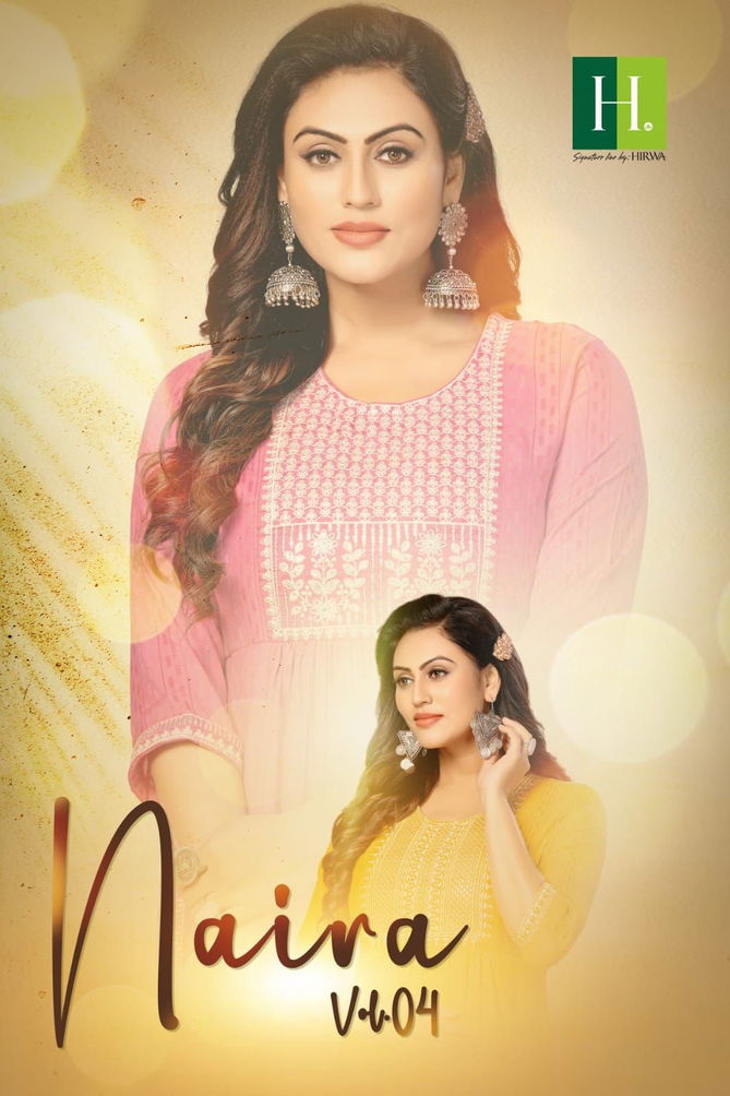 Hirwa Naira Vol 4 Viscose Rayon Kurti Catalog
